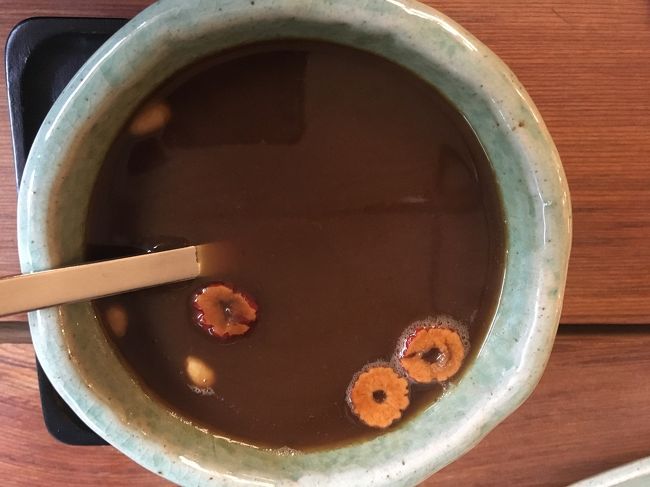 温かいナツメ茶。とろとろしてます。