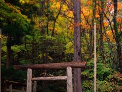 　母成グリーラインを北上すると「中ノ沢温泉」という小さな温泉集落がある。そこを山側に入り20～30分ほど車で進むと「達沢不動滝」の駐車場に到着する。駐車場のすぐ脇の鳥居が遊歩道の入口。