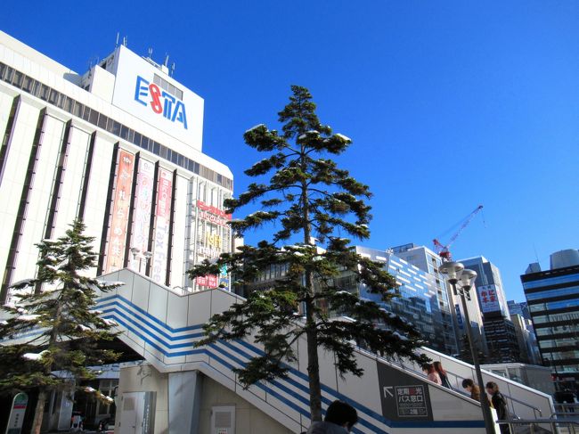 そして札幌駅に戻り、まだ満腹ではないので、駅前のこのビルに入っている札幌らーめん共和国へ。駅に戻りって簡単に書いたけど、歩道は圧雪・アイスバーン状態で大変でした。