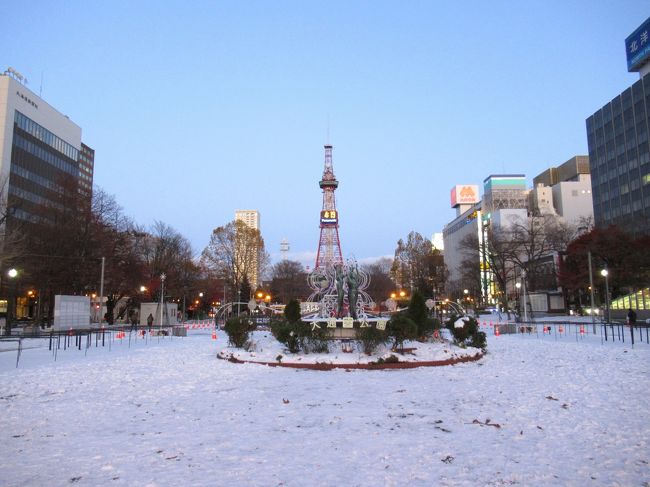 大通公園も白銀の世界