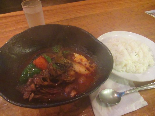 湯気が凄い。食べられないくらい熱々というのではなく、この日は気温が低すぎるからこうなるよね。いただきます！