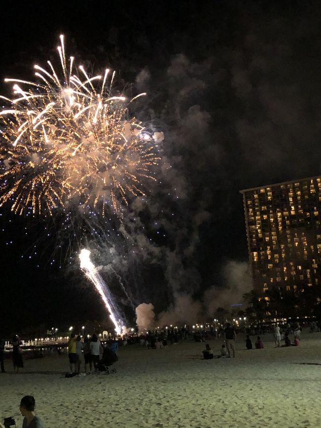 花火ー。毎回見てるけど、何故か感動。