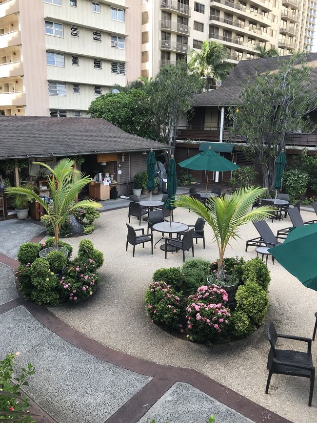 よくプールサイドで食事しました。<br />アルコールOKです。