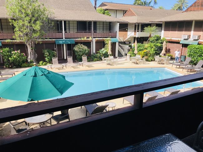 プールビューの部屋からの眺め