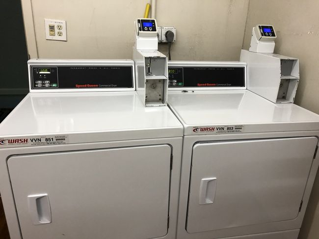 洗濯好きなのでまた最期に洗濯。乾燥より洗濯の方が高いのが不思議。フロントで25セントに両替してもらいしました。海外の乾燥機は凄い。1時間で余裕で乾く。家にも欲しい