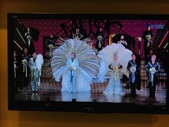 お部屋に戻ってTVをつけてみました。

タカラヅカスカイステージという、公演やオリジナル番組が見られる宝塚専門チャンネルが標準装備。

さすがは阪急グループのホテルですね！