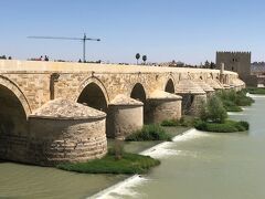 Puente Romano（ローマ橋）です。
この橋はBC1世紀のアウグストゥスの治世に造られました、
この橋は全長230ｍあります。
そして16のアーチで支えられています。
橋脚の石組みは激流に耐えられるように流線形になっています。
イスラム教の時代に補修工事がされていて、その後のキリスト教時代に改修されています。でも基本的にはローマ時代のままです。
流石は古代ローマです。