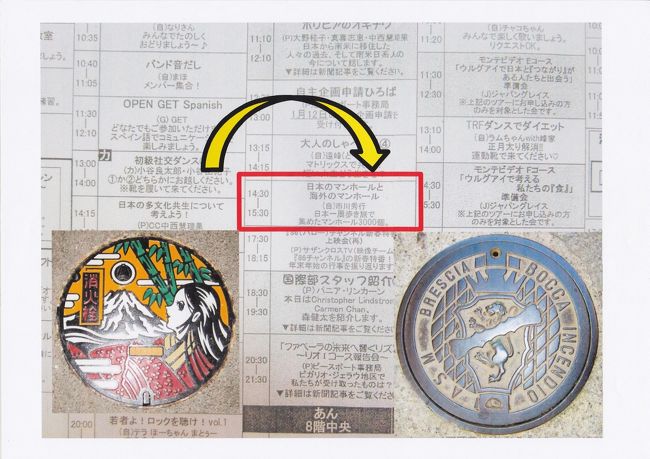 １月　８日　７回目の公演　日本のマンホールと世界のマンホール