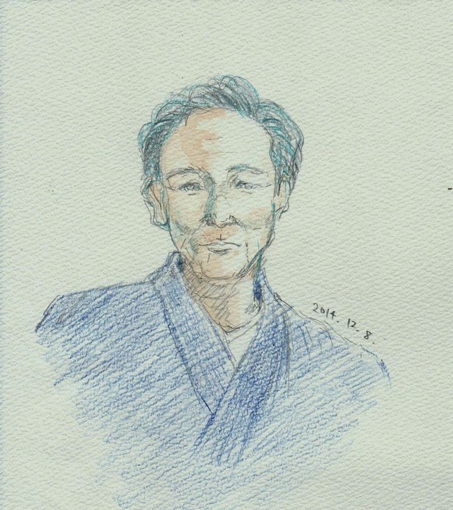 心肺停止の翌日１２月８日に書いてもらった似顔絵