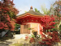 南北朝時代に建てられた八角形の愛染堂。
御堂まで朱色の東福寺です。
堂内には藍染明王が祀られています。