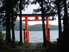 芦ノ湖上の平和の鳥居。