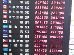 予定通り桃園空港に到着し、まず両替。1元=3.69円ぐらいですね。