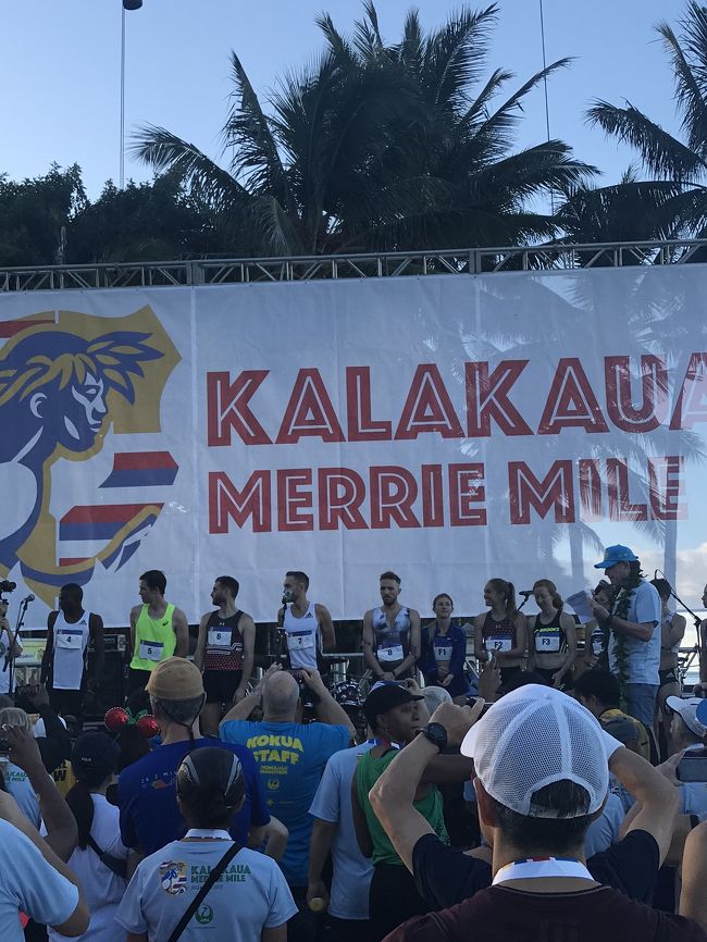 メリーマイルゴール後に、メダリスト達が同じコースを3分50秒で走破