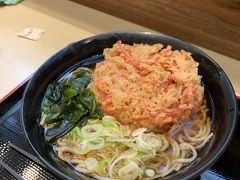 伊勢佐木モールとやらを散歩しながら、朝食を取れる場所探す。
パチンコに並ぶ客やウインズに並ぶ客を横目にひたすら歩いていくと富士そば発見！

定番であろう生姜天そばを注文しました。