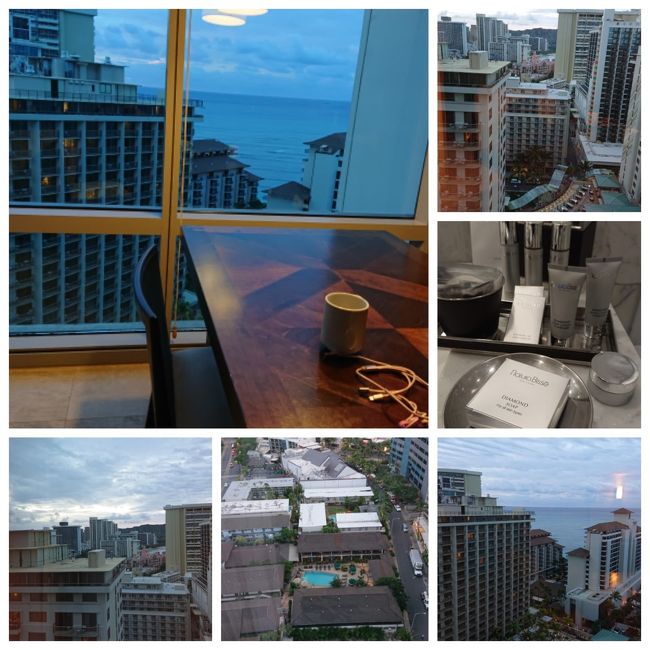 ワイキキに戻ってトランプのお部屋からの眺望は隣のエンバシーのプールや海が見えます。