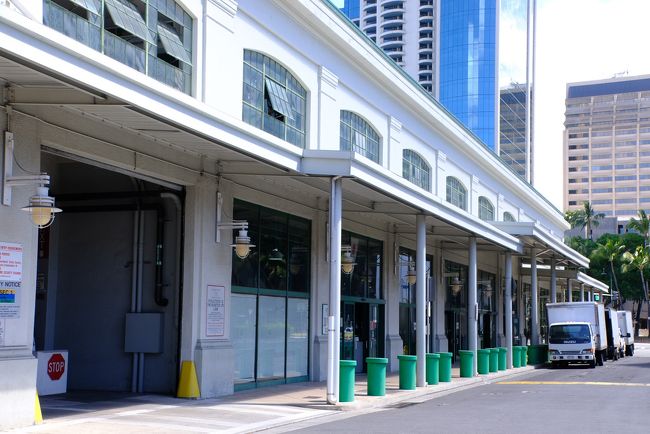 先ほど歩いて来た通路を振り返ります。