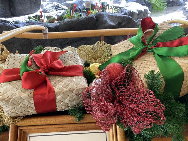 カヌーの上もクリスマス仕様になっていました。