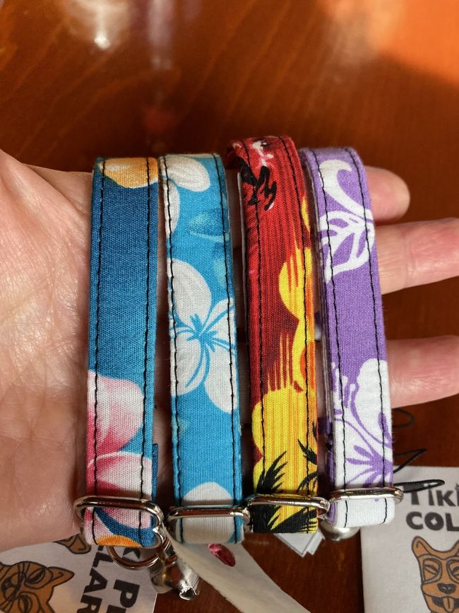 猫の首輪を買いました。<br />年末に１匹増えたので3匹分ちょうど良い事になってしまった。<br />紫がアメショー、水色がベンガル、青が新入りのベンガル<br />こんなはずじゃなかったんだけどなぁ。