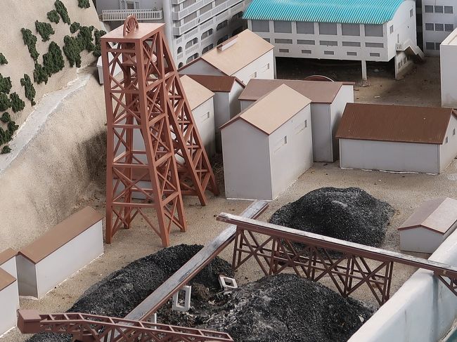 軍艦島　参考出品 長崎24 軍艦島クルーズc 高島上陸 -端島の大型模型-見学 ☆炭鉱