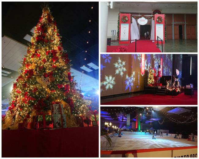再びコンベンションセンターへ行ってFLIDAY  NAIGHT のチケットを交換してきた。木曜日には無かった(気がつかなかったのか？)スケートリンクやツリーの飾ってある部屋があった。