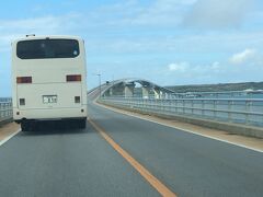 続いて、伊良部大橋を渡って伊良部島へ。
バスがのんびり走るので眠気全開(-_-)