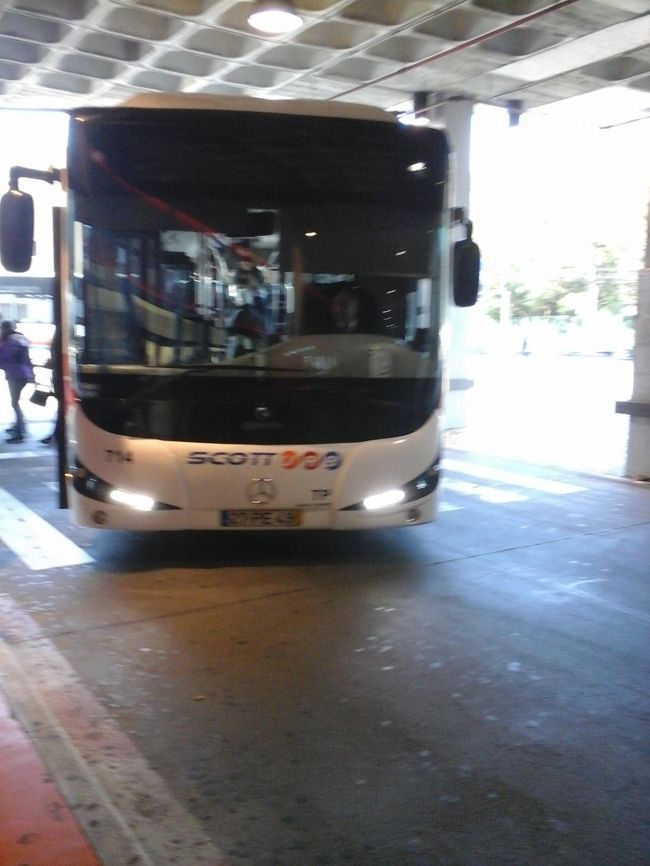 Cascaisカスカイス行きバスに乗って30分ほど終点まで行き、列車に乗り換えて発見のモニュメントの近くで降ります。