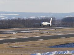 帰りの飛行機がやってきました。