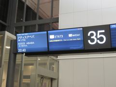 出発は成田空港から。
20:40発、アディスアベバ行きのエチオピア航空です。
エコノミークラス。