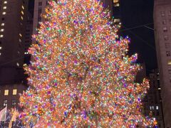 友人と離れないように注意しながら人混みをかき分けてやって来たのは、ロックフェラーセンターのクリスマスツリーです♡世界各国の観光客で埋め尽くされていました！本当に、本当に、綺麗でした♡世界一有名なクリスマスツリーを堪能した私たちは、そこから、地下鉄に乗って私が必ず初日にお邪魔するいつもの場所へ♪