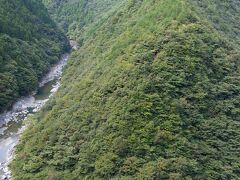 ひの字渓谷です。
祖谷渓の代表景色です。
川がこんなにもカーブしている地形は珍しいです。
岩盤がよほど硬いのでしょう。