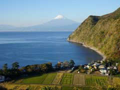 井田（旧戸田村井田）からの富士山。田んぼに井田と書かれています。