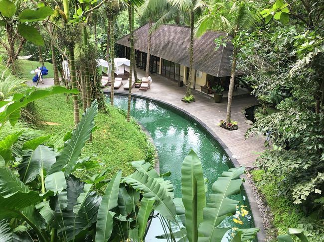 優雅な時間を堪能した後はホテル内をお散歩<br />通称「下のプール」…ってプールなのか？<br />泳いでる人見ませんでしたが…