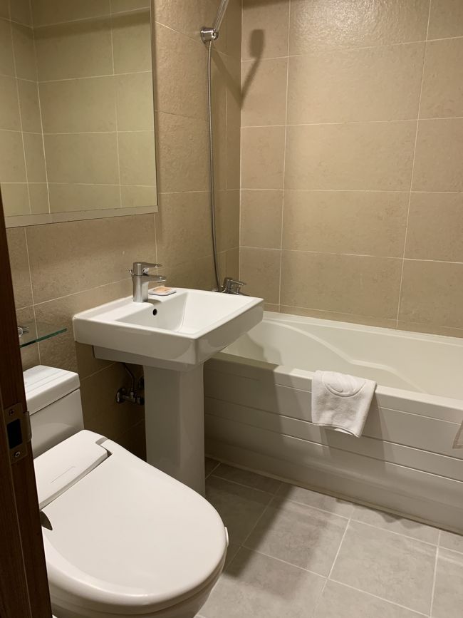 水回り<br />水圧はすんごいありましたｗ<br />シャワーの勢いで方向悪いと水圧の風でシャワーカーテンが体にへばりつくくらい・・・<br />トイレも紙が流せます