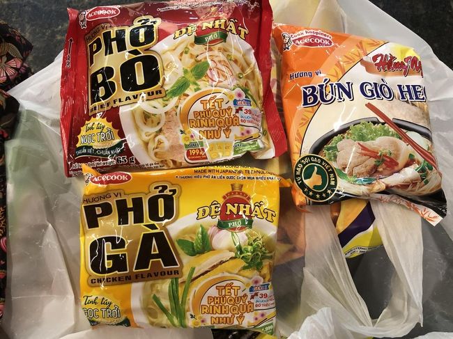 （ｖ）<br />左上　フォーボー　牛肉　　　5500（28）<br />左下　フォーガー　鶏　　　　5500（28）<br />右　　フォーより細麺　豚　　6400（32）<br /><br />　ホテルでエレベーターに閉じ込められたり、スパで出血させられたりと、怖い、痛い思いもしました。が、食べ物が口に合い、のんびりした雰囲気のベトナムは大好きです。また行きます。最後までお読みいただきありがとうございました。