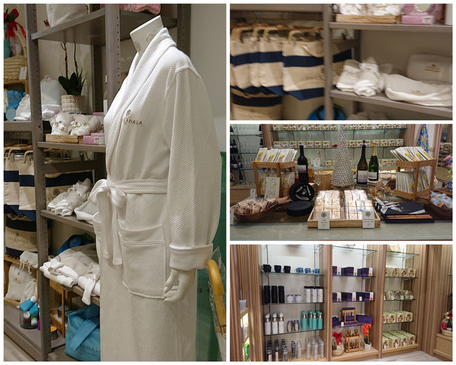 ホテルショップではロゴ入りのグッズがイロイロと販売されていました。