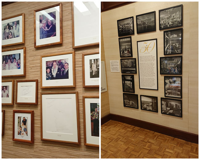 ホテルを訪れたい有名人の写真が飾ってあるコーナーもありました。