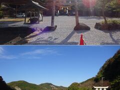 　次に寄ったのはここ。和多都美神社。海の上に並ぶ鳥居が有名なのかしら。

　・・・干潮でした。