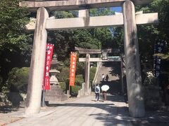 バスに揺られてウトウトしながら45分、無事に宮地嶽神社に到着しました。

とりあえず鳥居をくぐりながら上に上がっていきます。