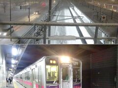 　新幹線に乗り、サクッと新青森に到着。

（　´・д・）雪だ・・・。