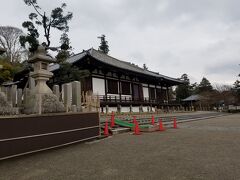 三月堂。こんなところにも鹿が