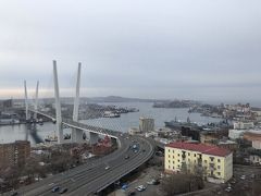 雲がかっていますが、ウラジオストク港が一望できます。
