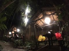 夜ごはんは、
ホテルの近くにある有名店「マリバゴグリル」へ。
ジャングル感があっていい雰囲気です！

徒歩10分くらいなのですが、夜に外を歩くのは危険と聞いていたのでタクシーを使いました。