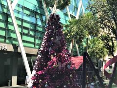 街かど（Mode Sathorn Hotel 前）の風景

12月05日（木）　　11:00

Silom Village（シーロムビレッジ）へ行こうと
Ｎ Ｓathon Rd.（サトーン北通り）に下りると
クリスマスツリーや

