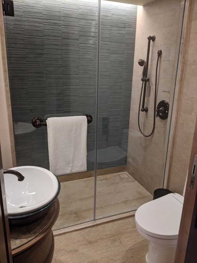 まず部屋に入るとすぐにトイレとシャワーがあります。<br />一瞬「え？」と思いましたが、、