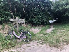 あ、本当の保慶海岸を発見しました。
さっきのは振り向き牛ではなかったようです。
振り向いているようにも見えたんだけどなぁ。

こちらはちゃんと看板と砂浜への道があるのでわかりやすいです。