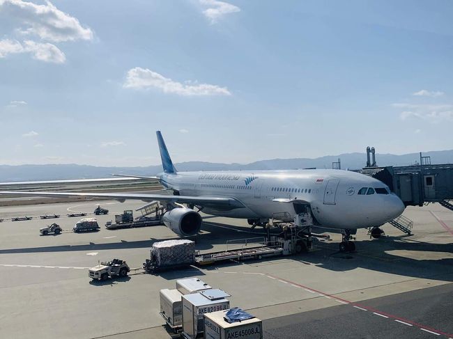 出発の2時間前に電車で関空に到着<br />先に荷物を空港に送っていたので、受け取りに行き、チェックインの手続きをしました<br />人も並んでおらず、とってもスムーズ<br />ガルーダインドネシア航空はANAのマイルが貯まるとのことで、カウンターでANAナンバーの登録までしてくれました<br />しかし、まさかの飛行機の出発時間が30分早まっており想像以上に時間がなく、バタバタとPRONTOで朝食を食べ、ゲートまでダッシュ💨<br />10分前にはゲートにつき、無事バリ島に出発
