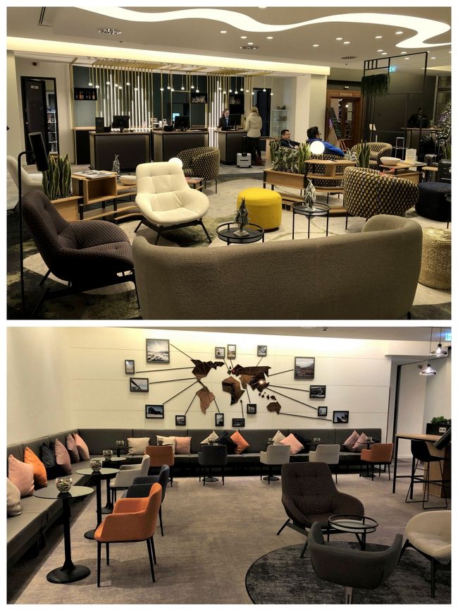 6時半過ぎ、朝ご飯。<br />朝食の場所は、1階ロビーの奥でした。