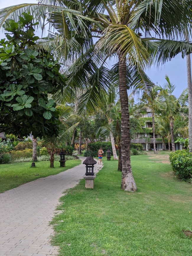 冷たいスプレー（消毒？）を掛けられ、足の裏をムニムニ触られます。<br />「～～～～pain?」と聞こえました。痛くなかったので「のーぺいん」と日本語英語。