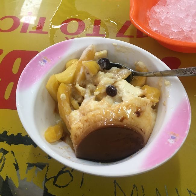 見た目悪いけど美味しかった！<br />プリンとジャックフルーツの食感の違いが◎