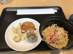 今日の夜ごはん。これで機内食はパス確定です。
ひやしたぬきおいしいです。